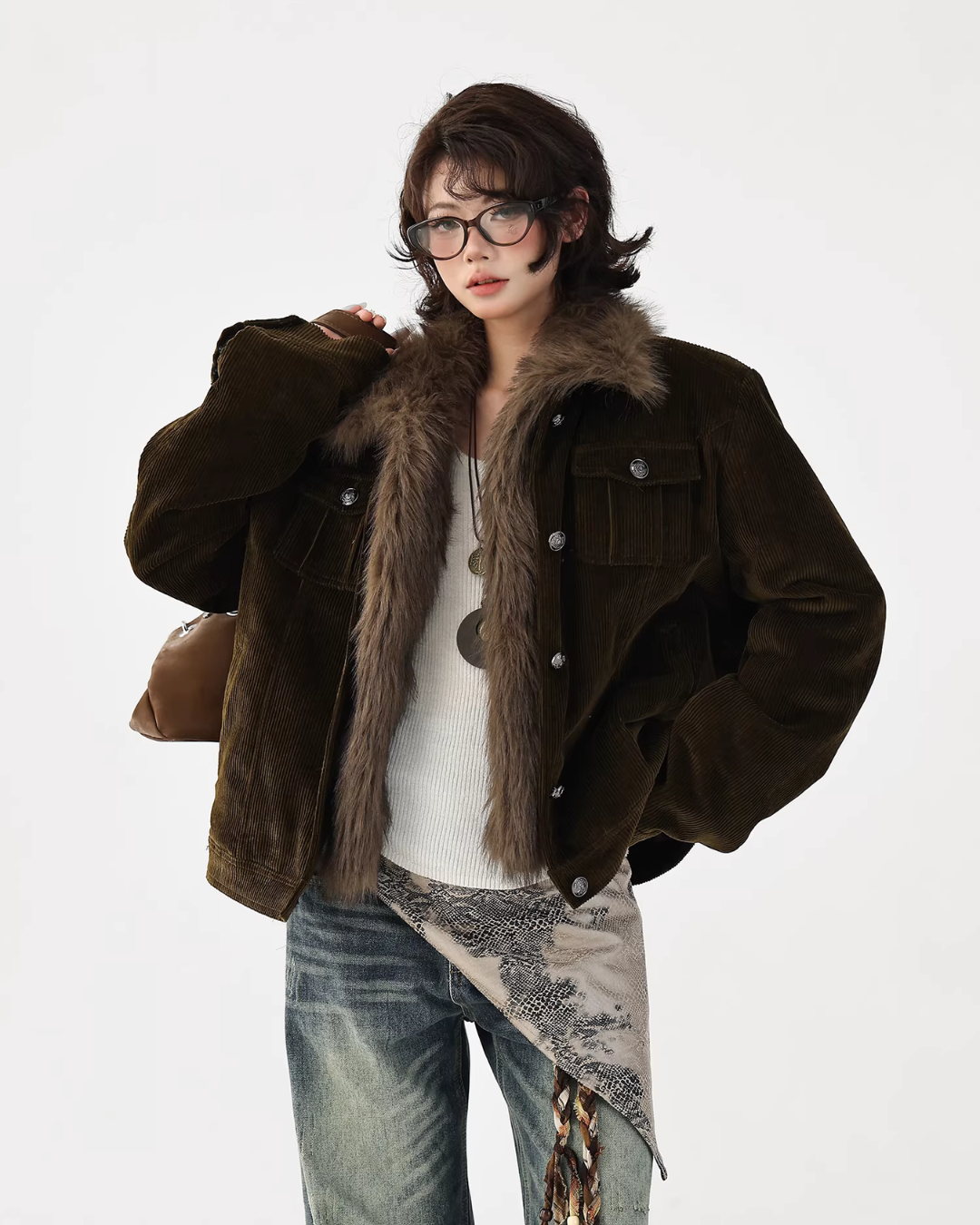 Fur Collar Corduroy Jacket Fur Collar Corduroy Jacket