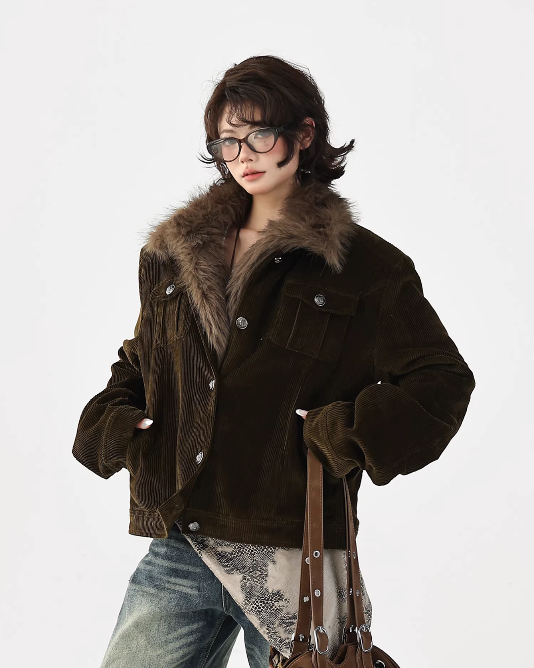 Fur Collar Corduroy Jacket Fur Collar Corduroy Jacket