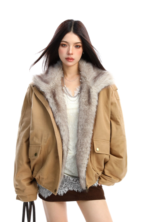 Fur Collar Cotton Jacket