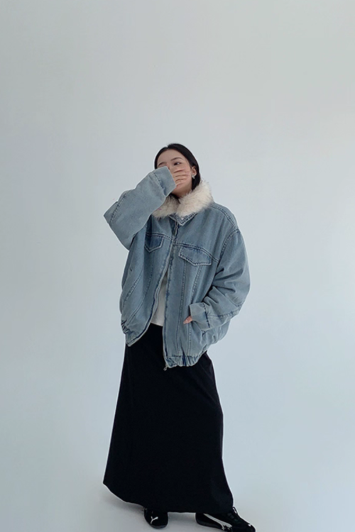 Fur Collar Denim Jacket