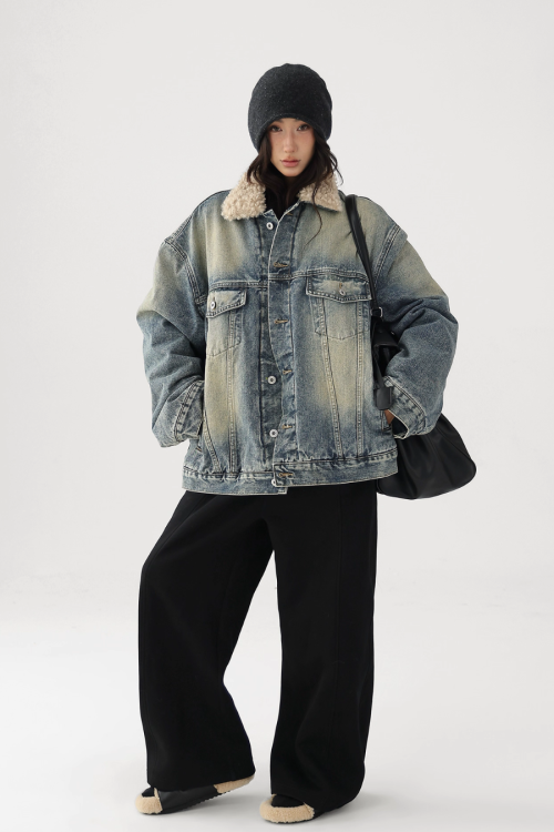 Fur Collar Denim Jacket