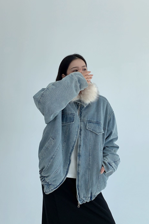 Fur Collar Denim Jacket