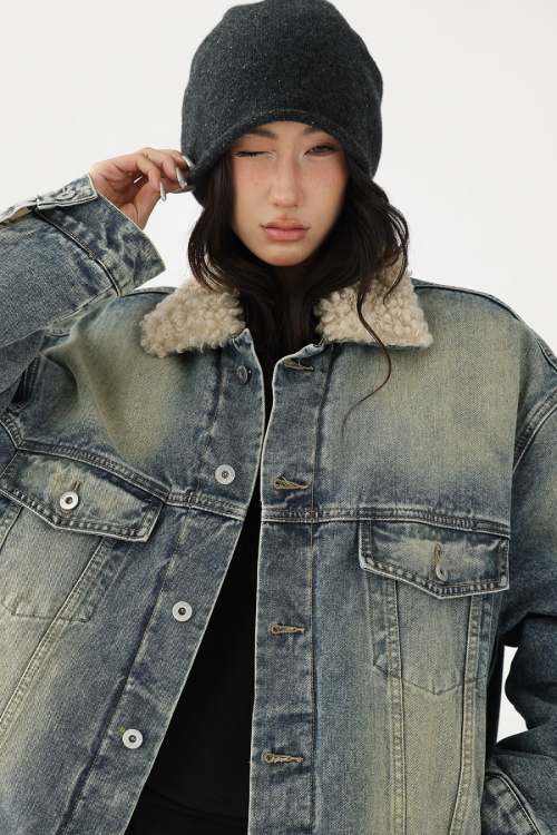 Fur Collar Denim Jacket