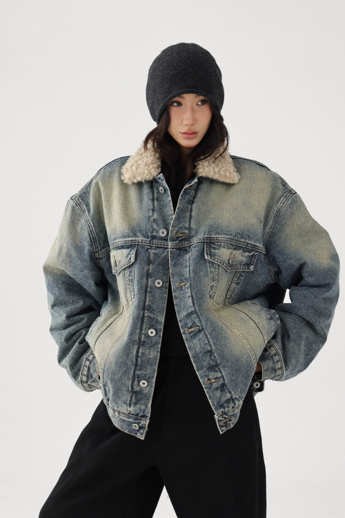 Fur Collar Denim Jacket