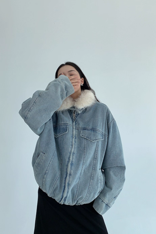 Fur Collar Denim Jacket