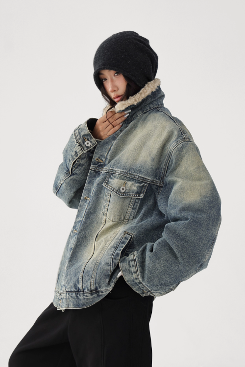 Fur Collar Denim Jacket