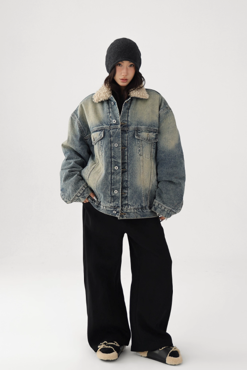 Fur Collar Denim Jacket