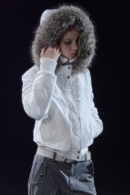 Fur Collar Double Placket Jacket
