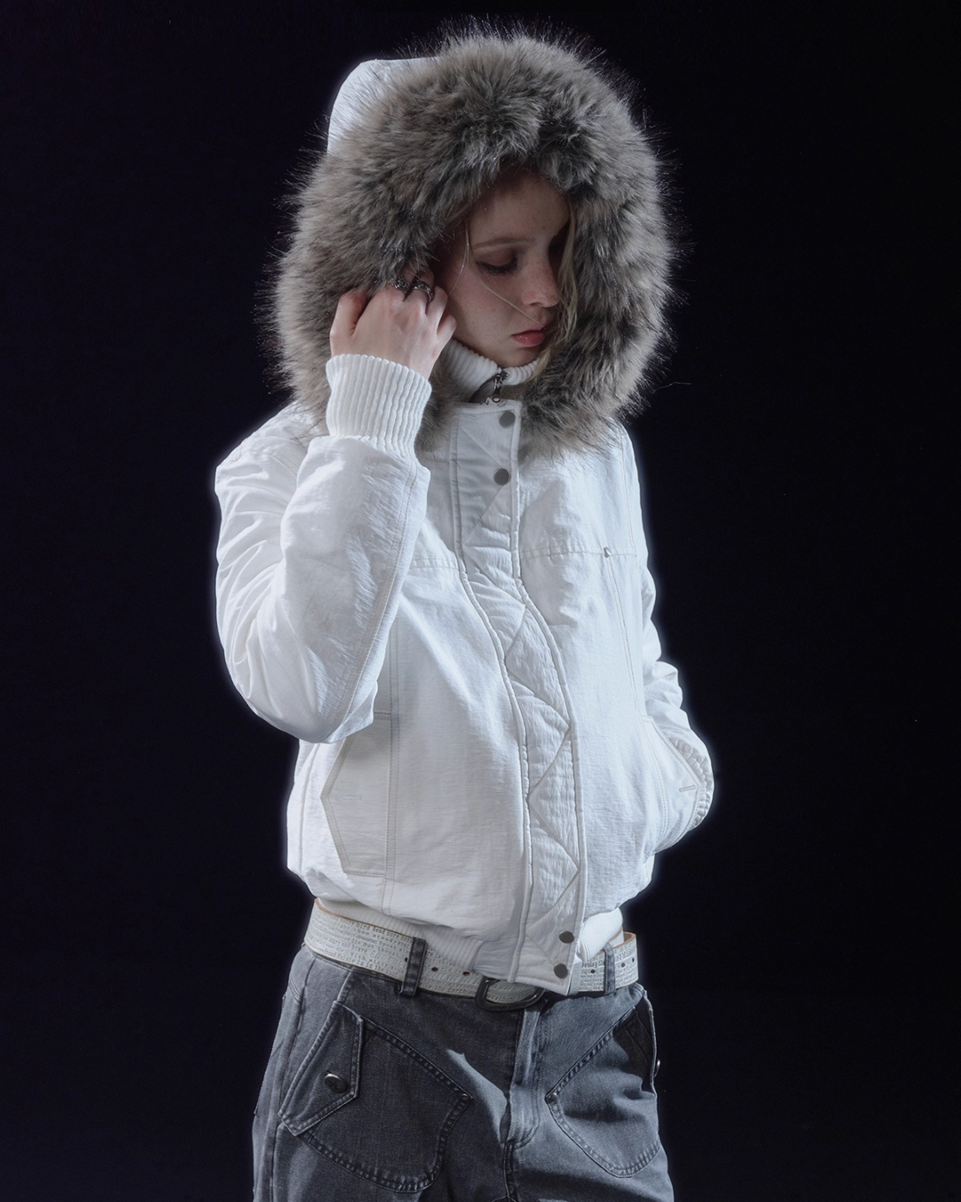 Fur Collar Double Placket Jacket Fur Collar Double Placket Jacket