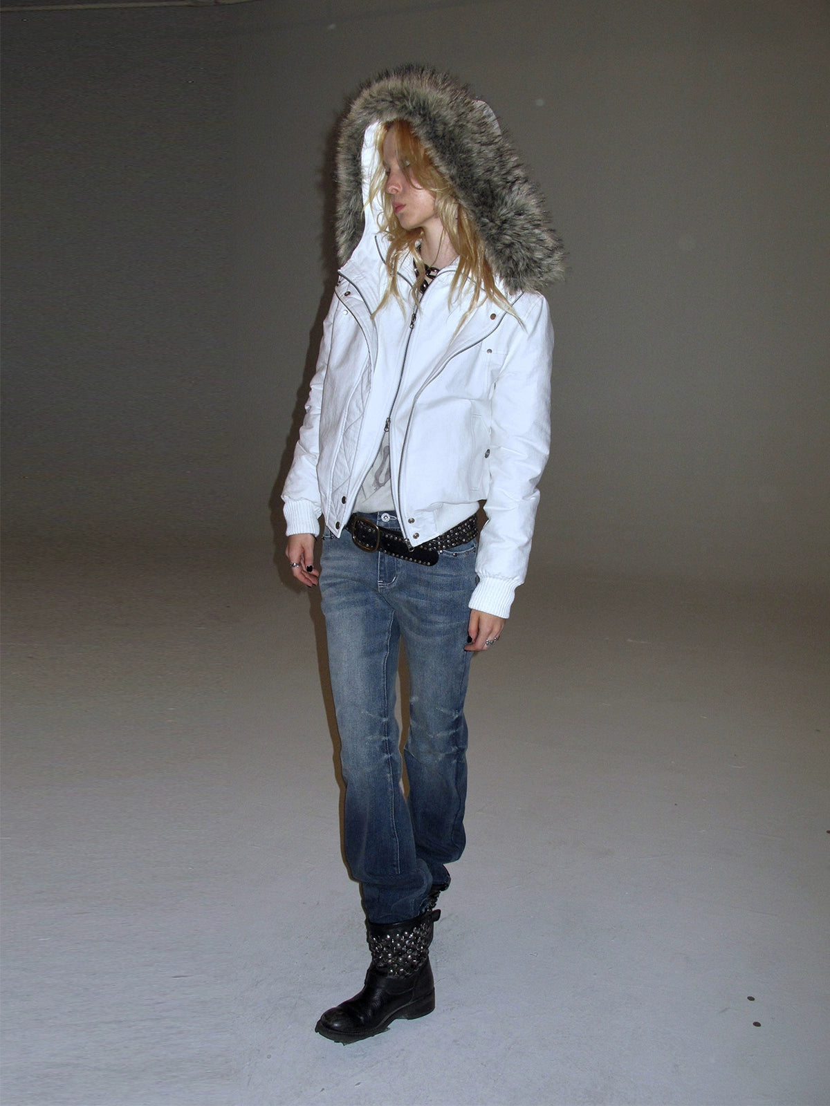 Fur Collar Double Placket Jacket Fur Collar Double Placket Jacket