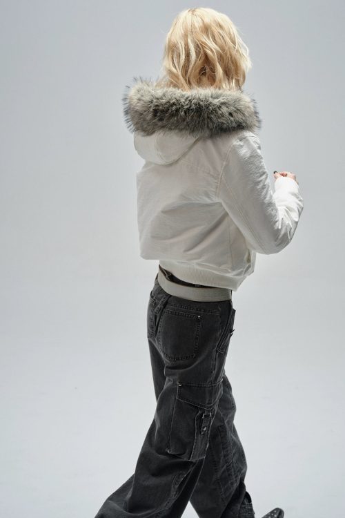 Fur Collar Double Placket Jacket