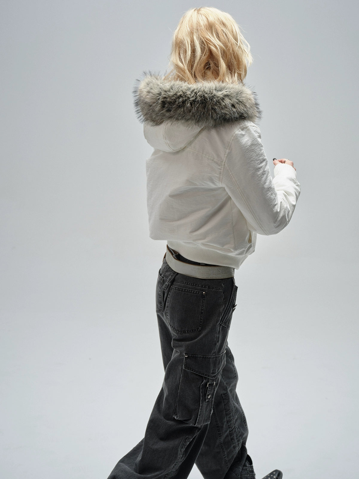 Fur Collar Double Placket Jacket Fur Collar Double Placket Jacket