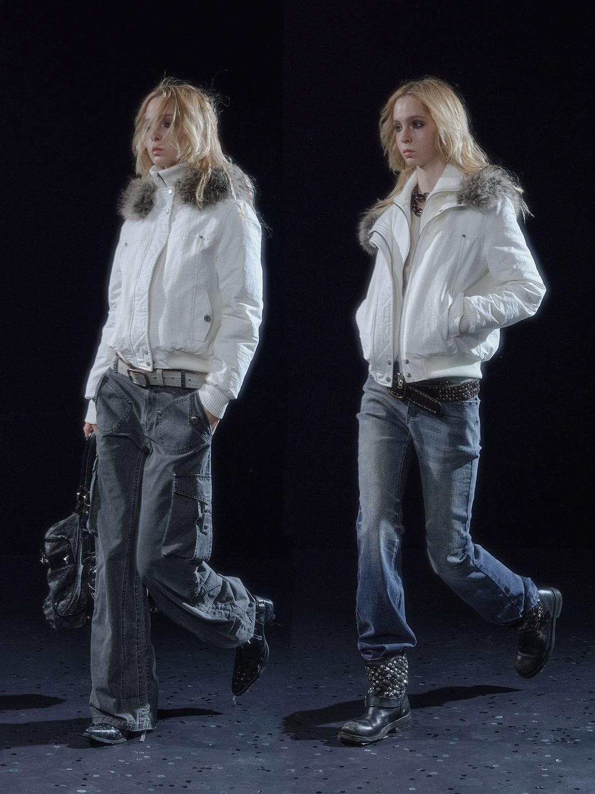 Fur Collar Double Placket Jacket Fur Collar Double Placket Jacket