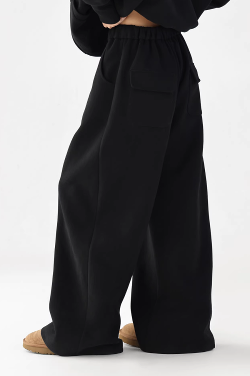 Fur Collar Fleece Hoodie / Casual Pants