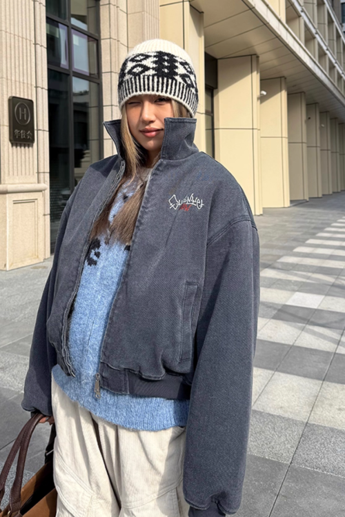 Fur Collar Fleece Work Jacket