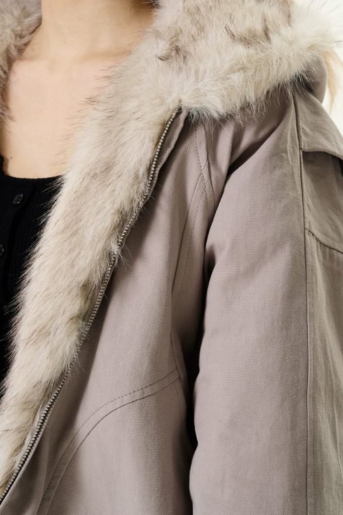 Fur Collar Hood Cotton Jacket