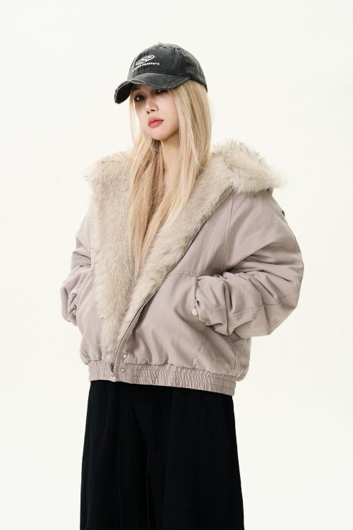 Fur Collar Hood Cotton Jacket