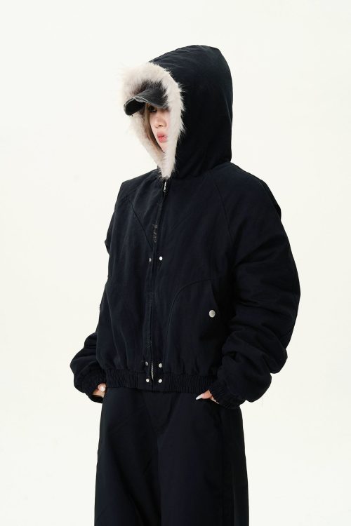 Fur Collar Hood Cotton Jacket