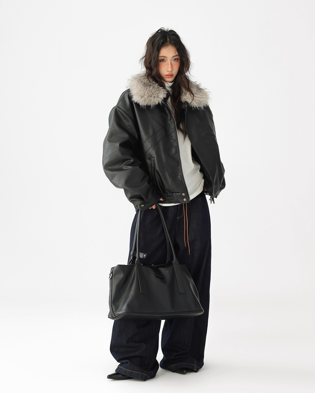 Fur Collar Leather Jacket Fur Collar Leather Jacket