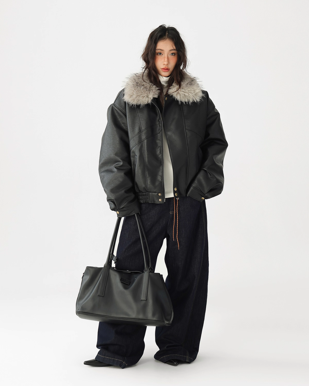 Fur Collar Leather Jacket Fur Collar Leather Jacket