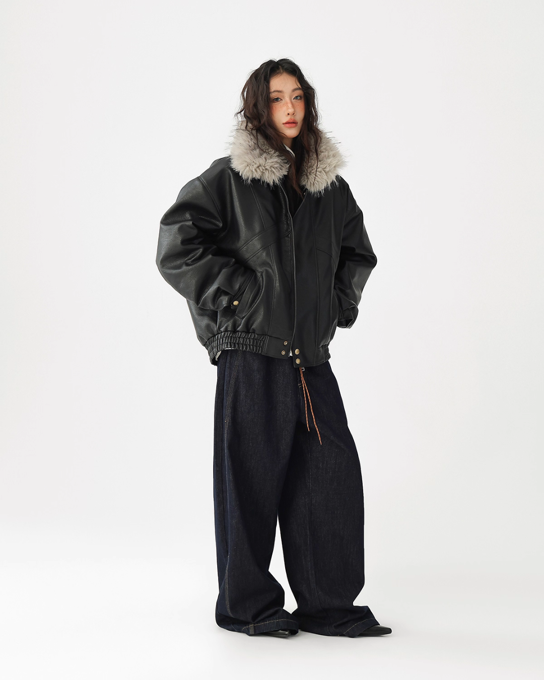 Fur Collar Leather Jacket Fur Collar Leather Jacket