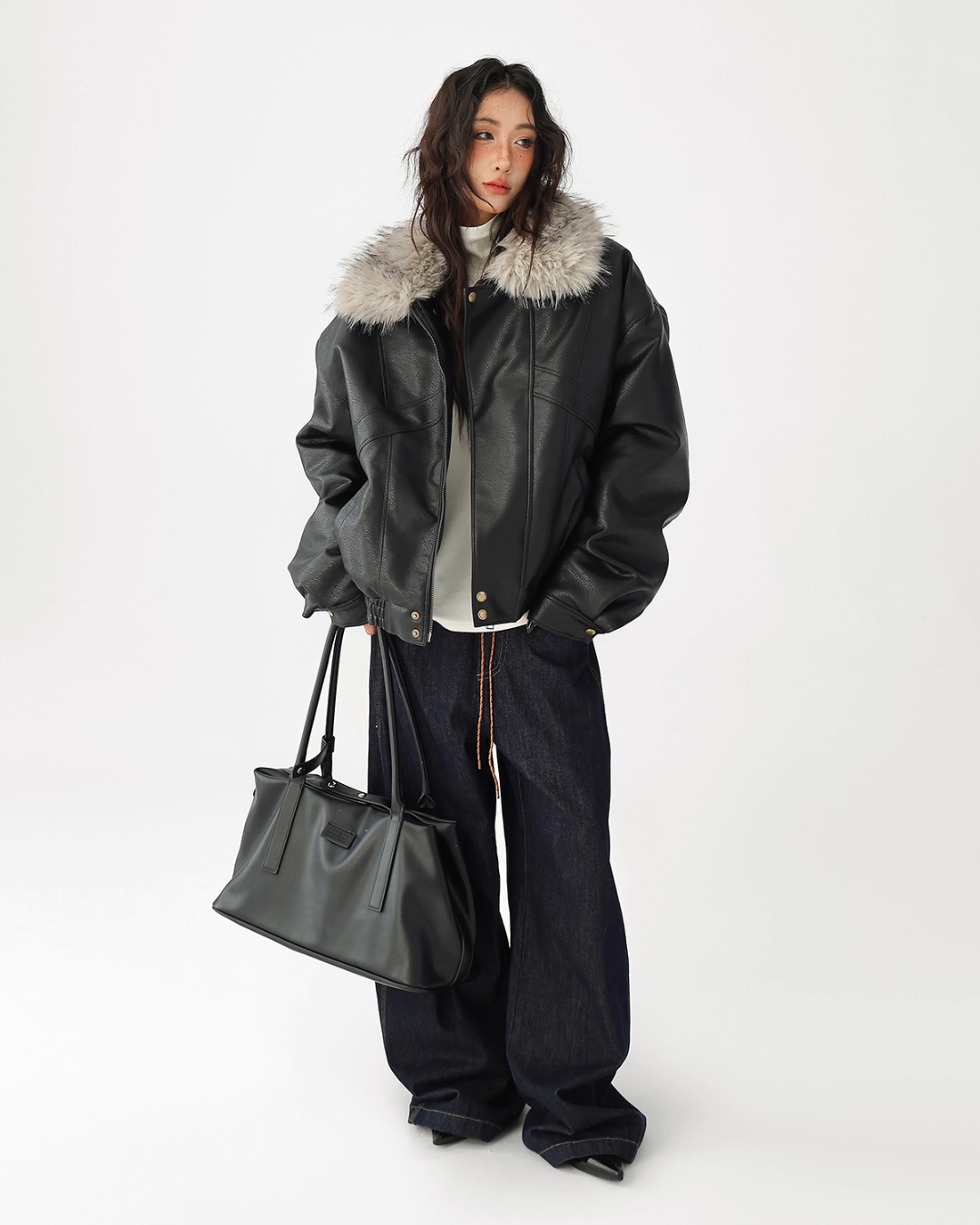 Fur Collar Leather Jacket Fur Collar Leather Jacket