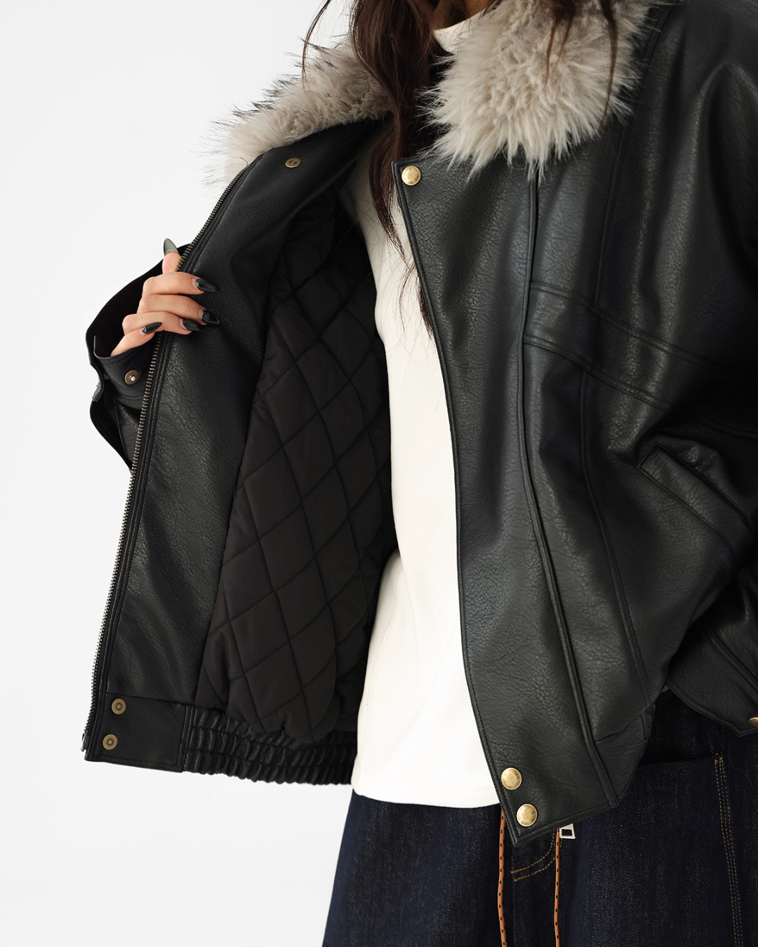 Fur Collar Leather Jacket Fur Collar Leather Jacket