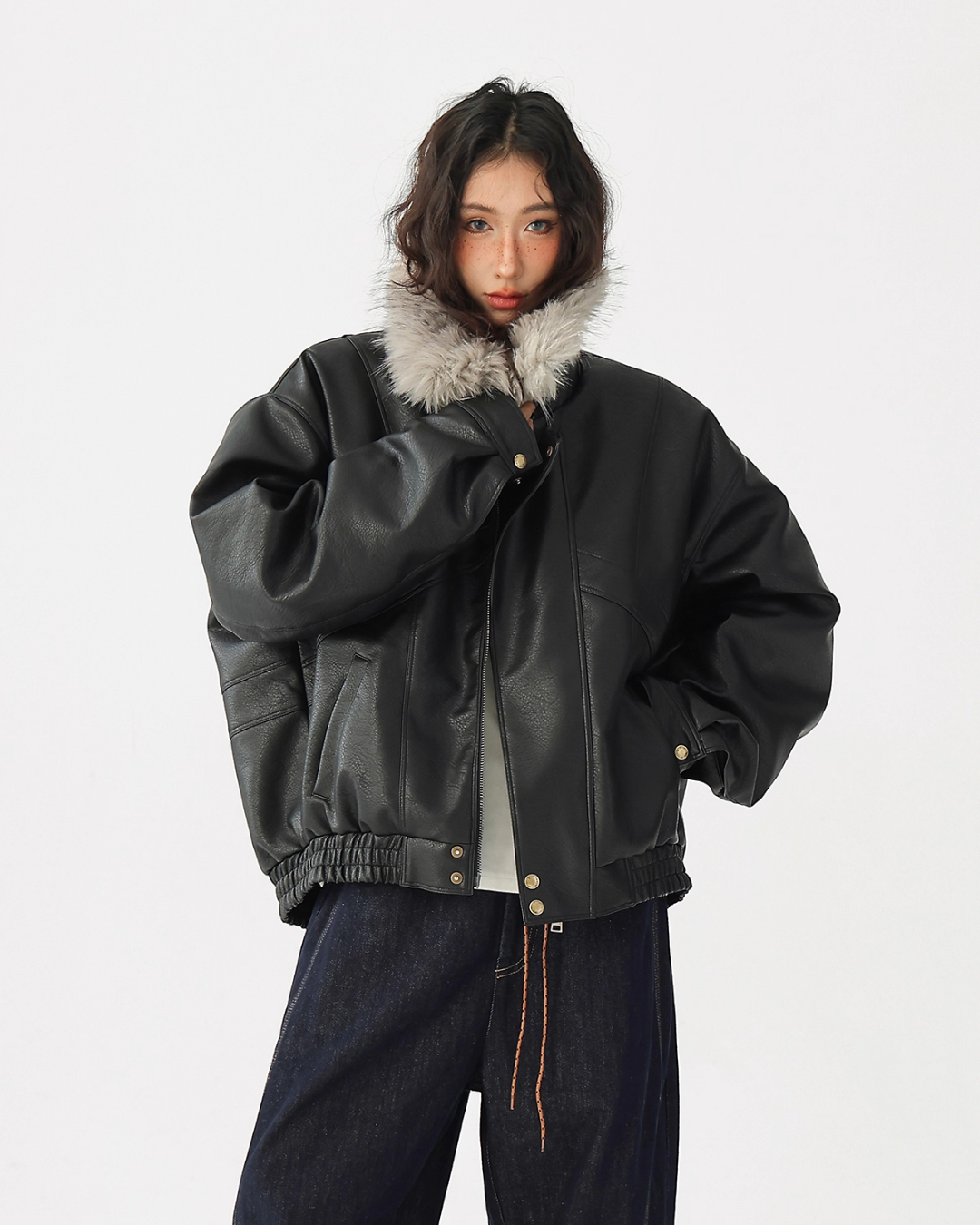 Fur Collar Leather Jacket Fur Collar Leather Jacket