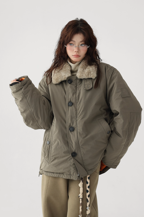 Fur Collar Military Jacket