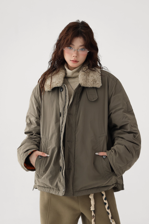 Fur Collar Military Jacket
