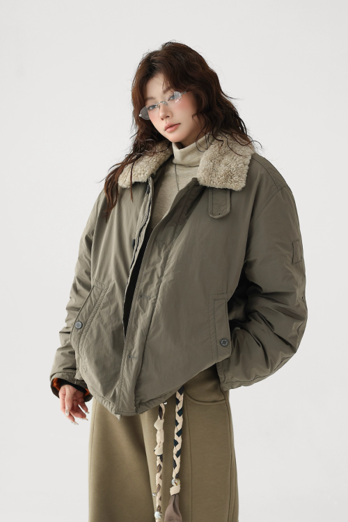 Fur Collar Military Jacket