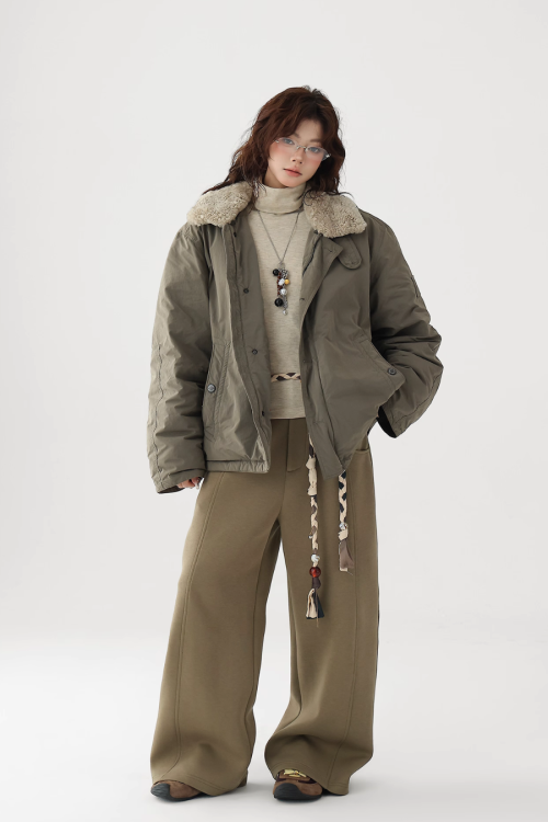 Fur Collar Military Jacket