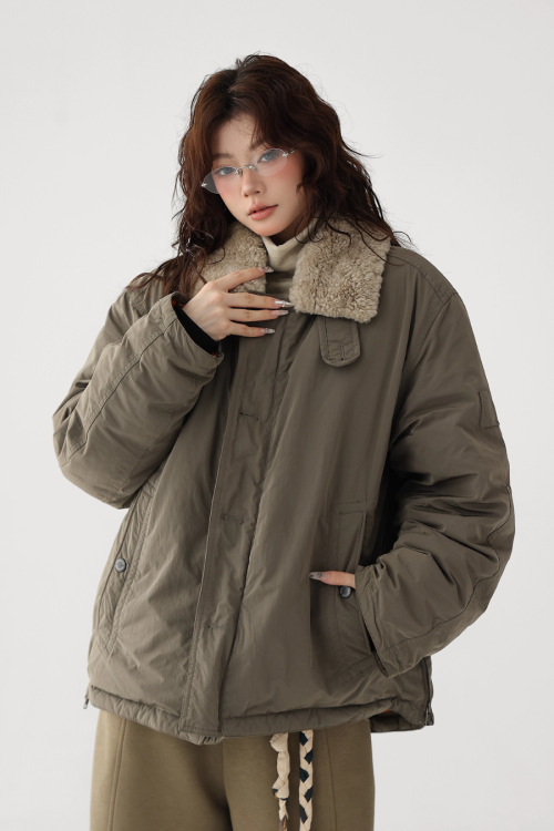 Fur Collar Military Jacket