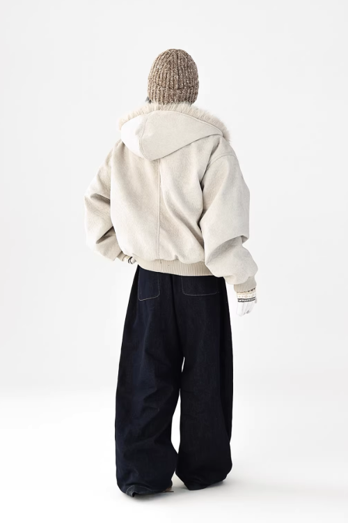 Fur Collar Patchwork Jacket