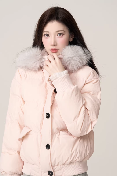 Fur Collar Puffed Jacket