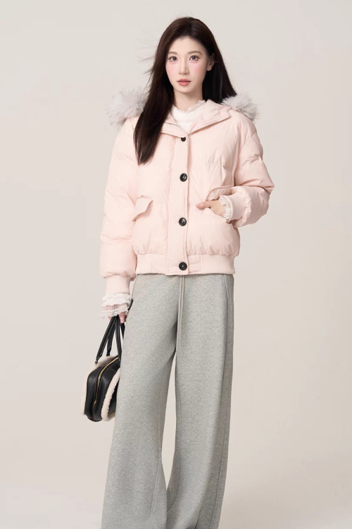 Fur Collar Puffed Jacket