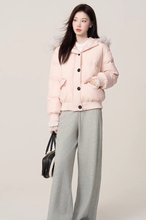 Fur Collar Puffed Jacket
