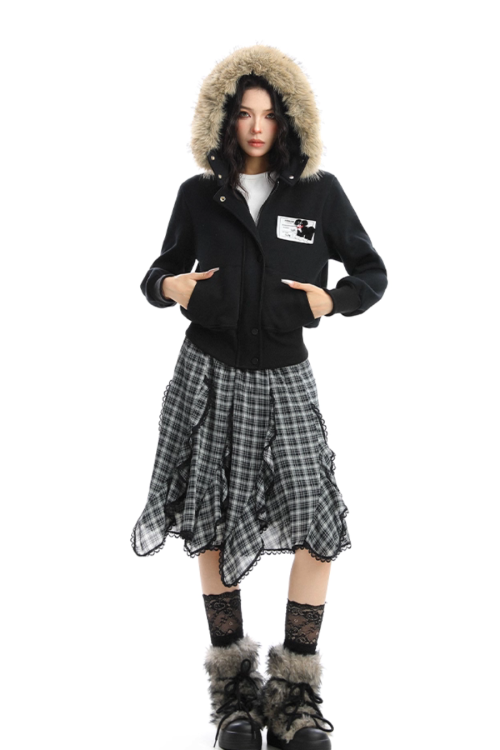 Fur Collar Puppy Short Jacket