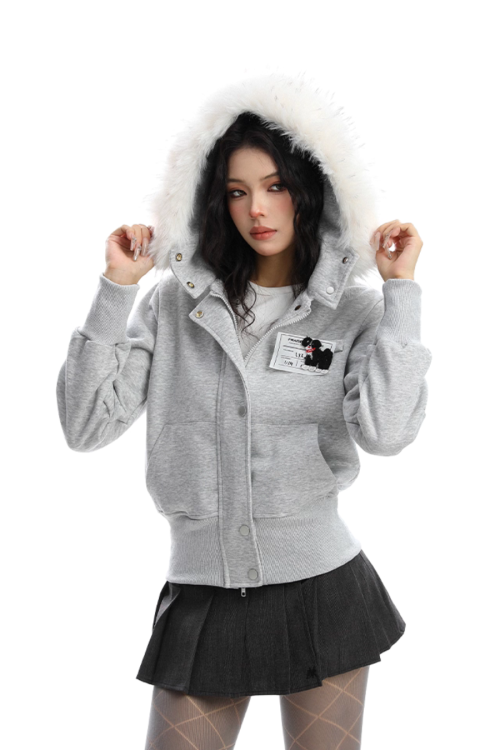 Fur Collar Puppy Short Jacket