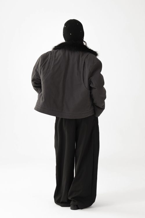 Fur Collar Quilted Jacket