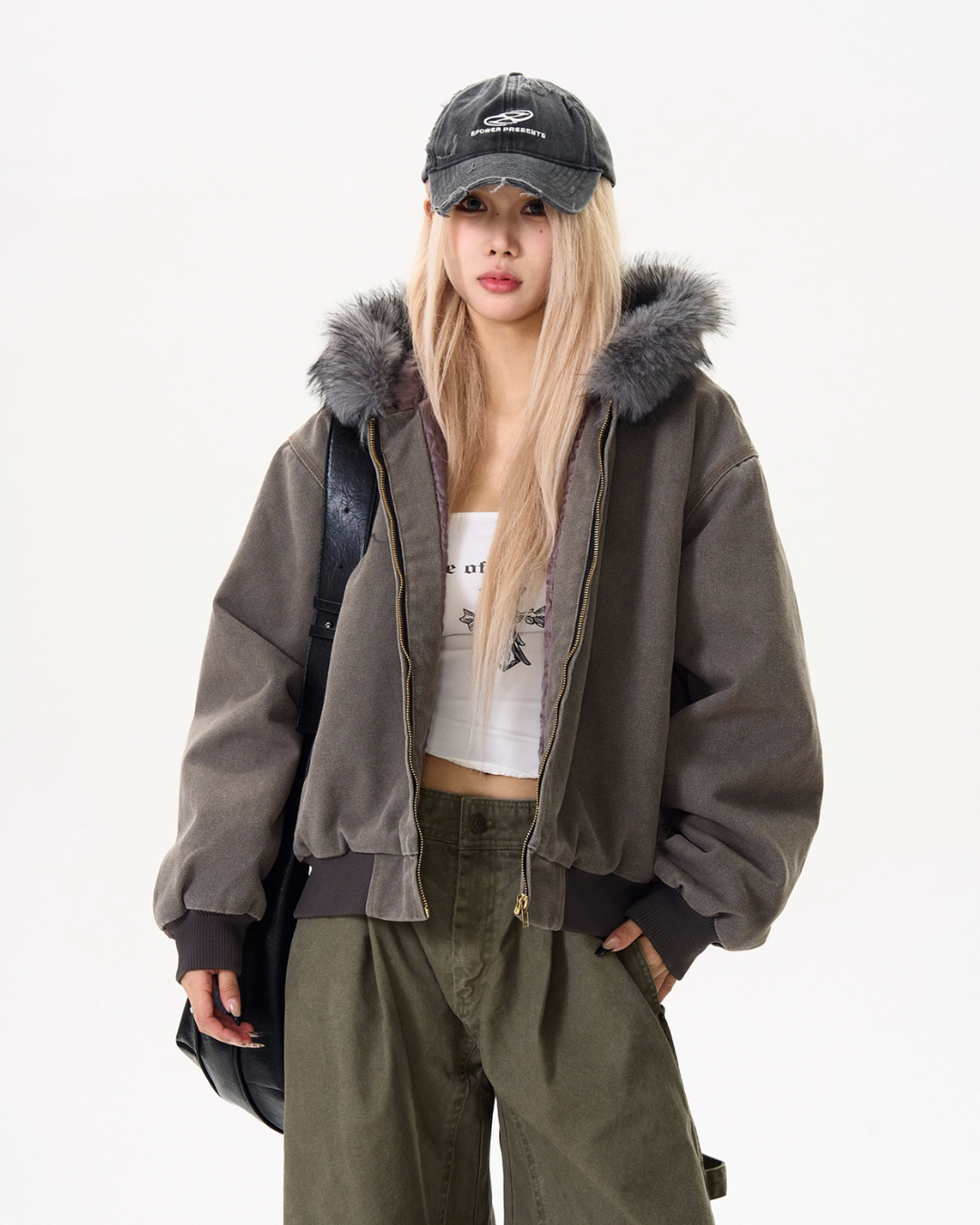 Fur Collar Short Cotton Coat Fur Collar Short Cotton Coat