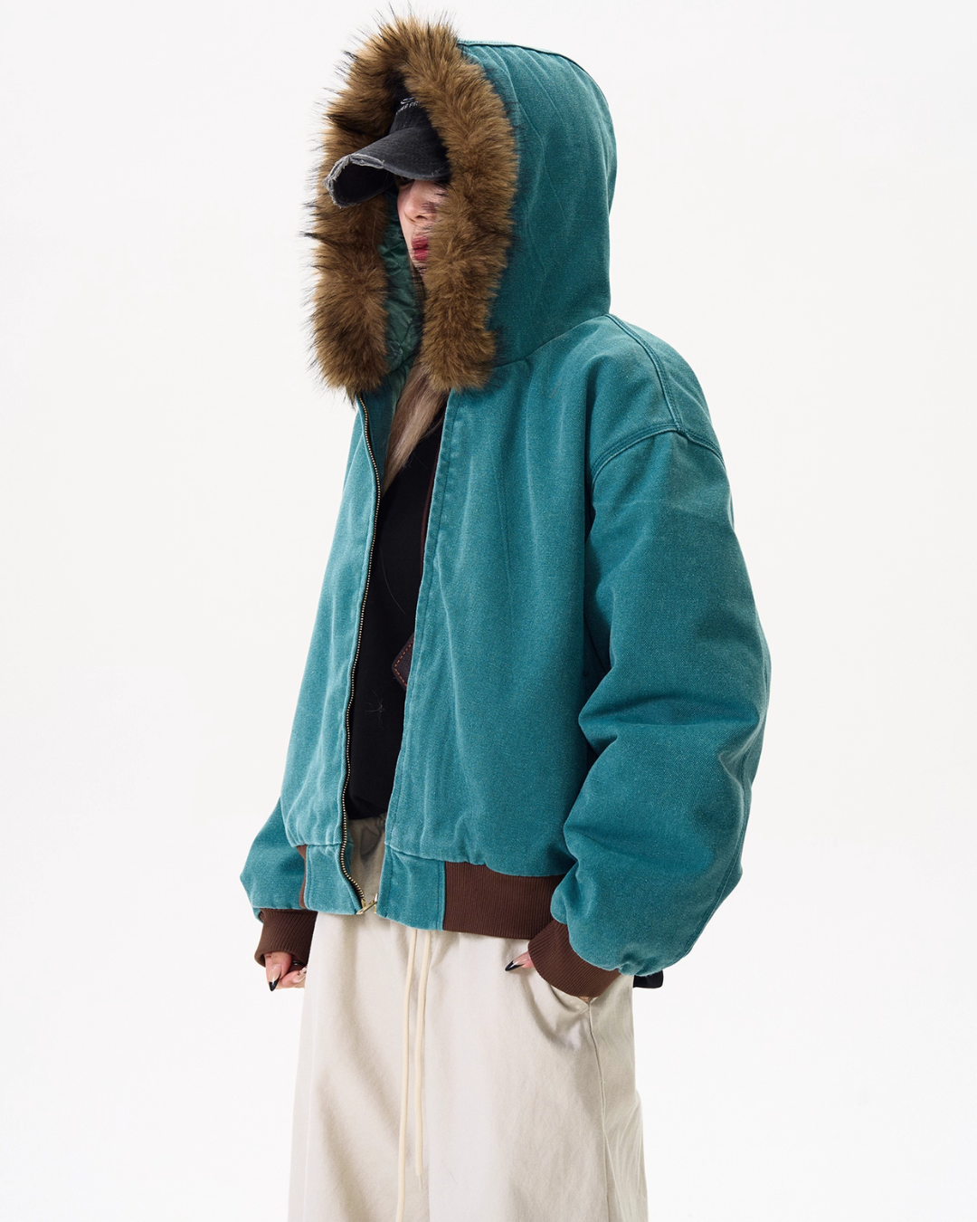 Fur Collar Short Cotton Coat Fur Collar Short Cotton Coat