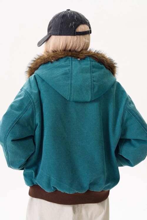 Fur Collar Short Cotton Coat