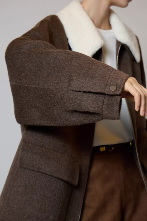 Fur Collar Suede Jacket