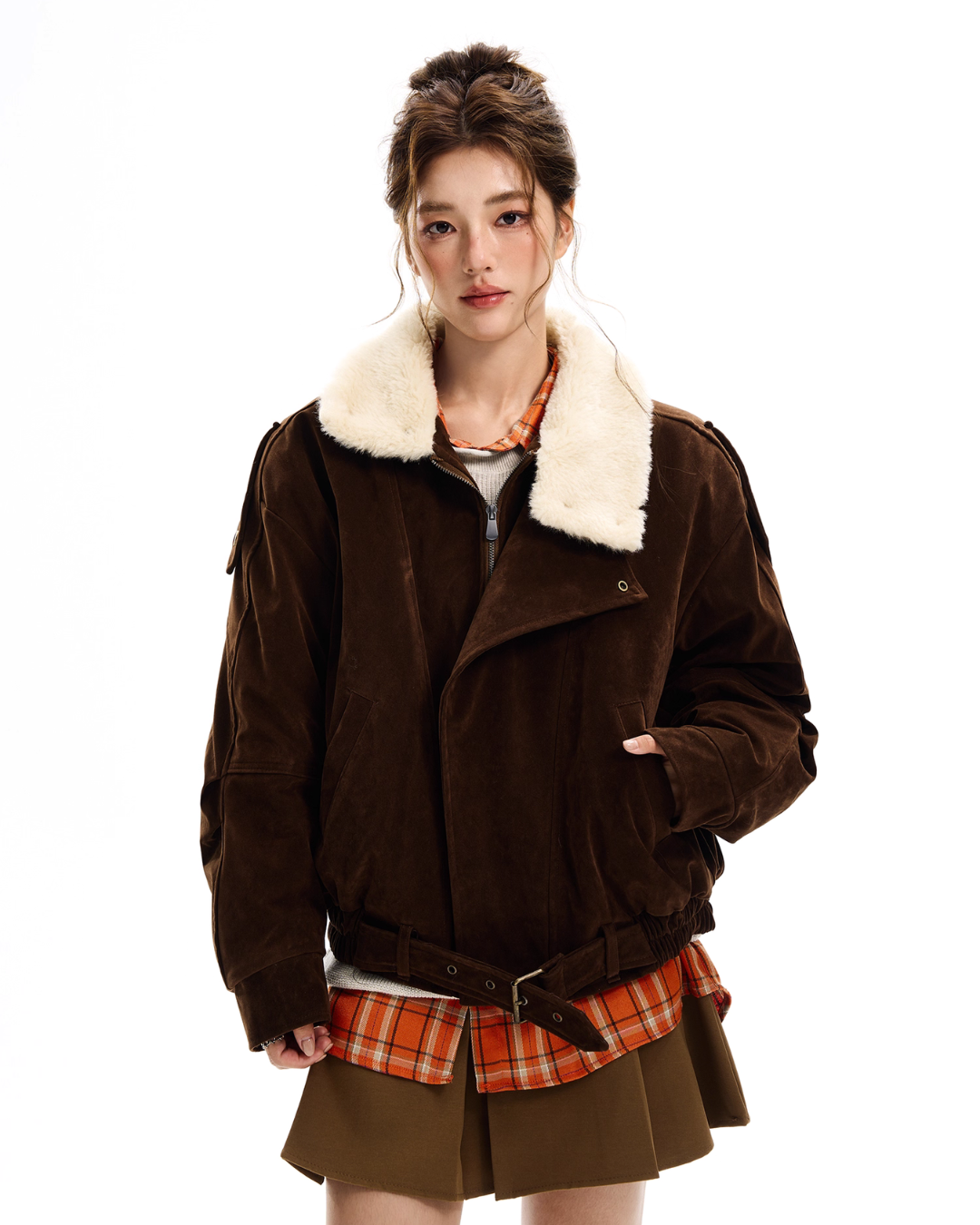 Fur Collar Suede Jacket Fur Collar Suede Jacket
