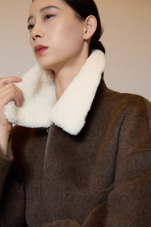 Fur Collar Suede Jacket