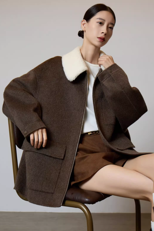 Fur Collar Suede Jacket