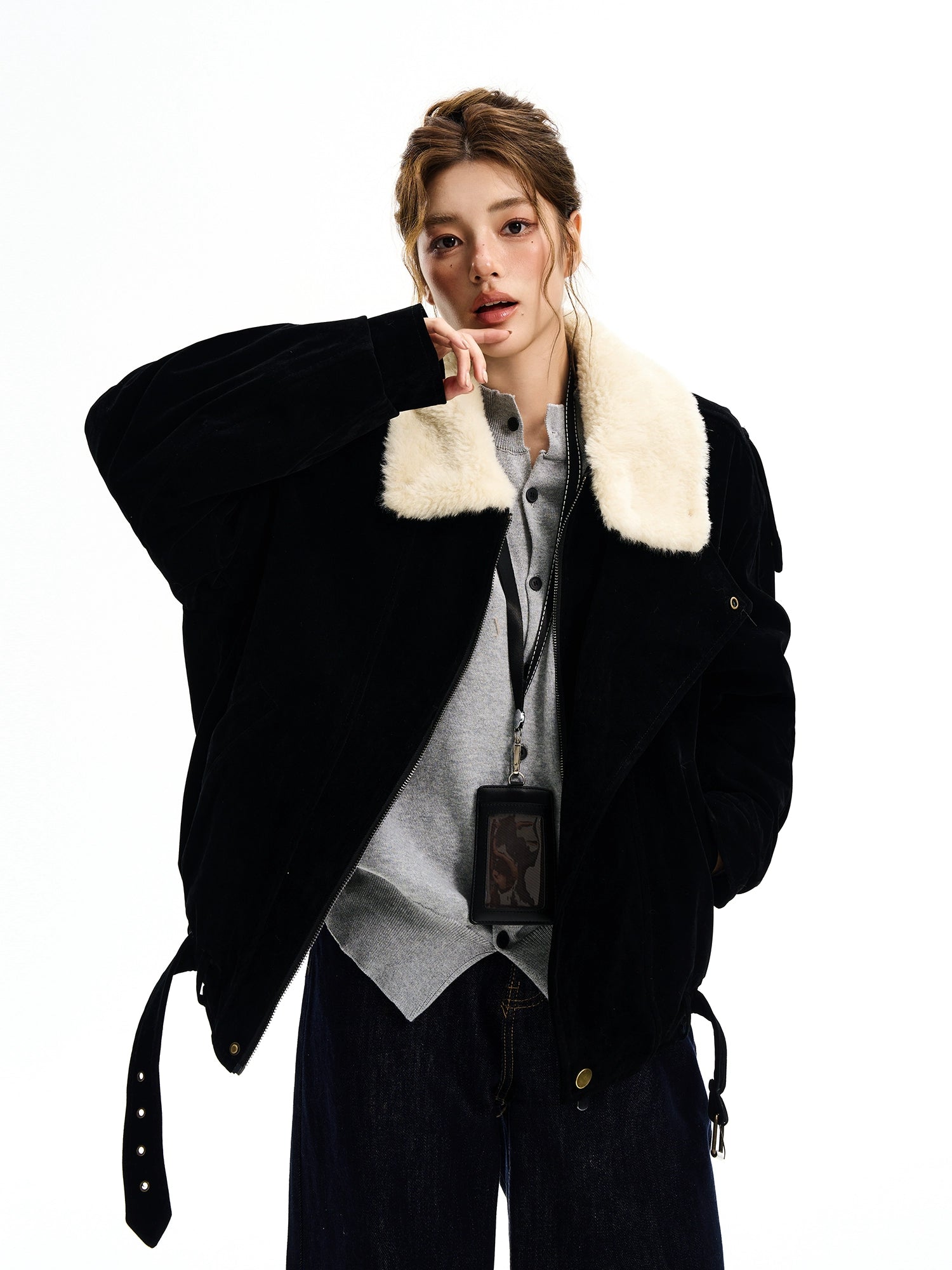 Fur Collar Suede Jacket Fur Collar Suede Jacket