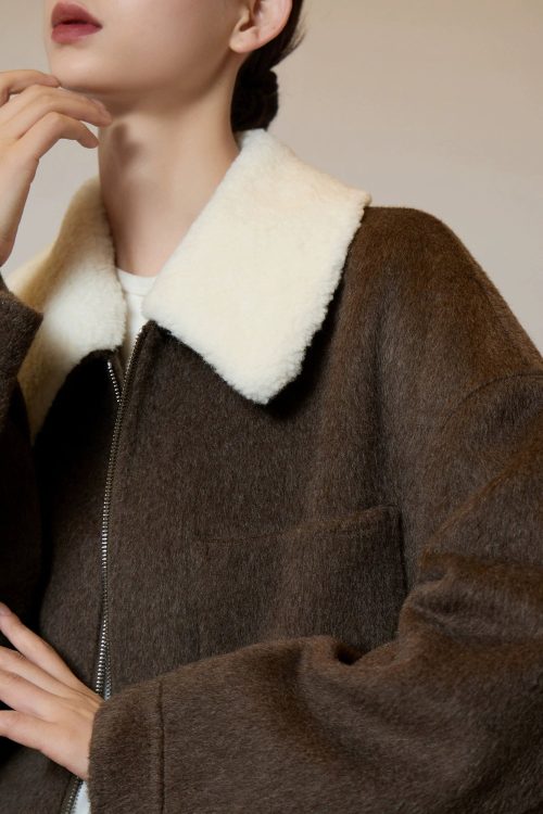 Fur Collar Suede Jacket