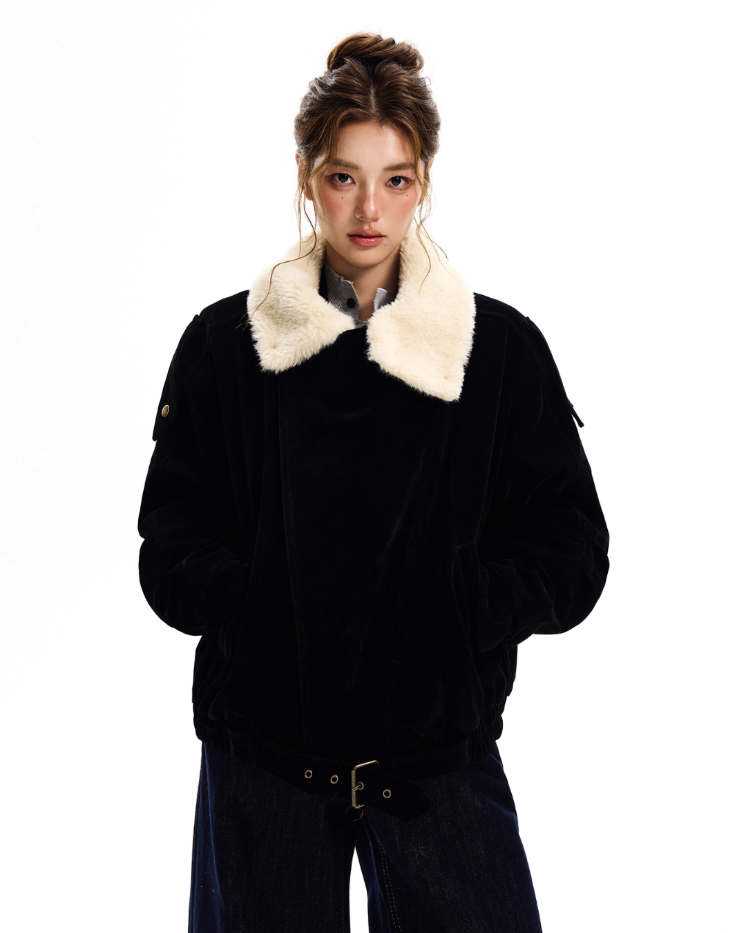 Fur Collar Suede Jacket Fur Collar Suede Jacket